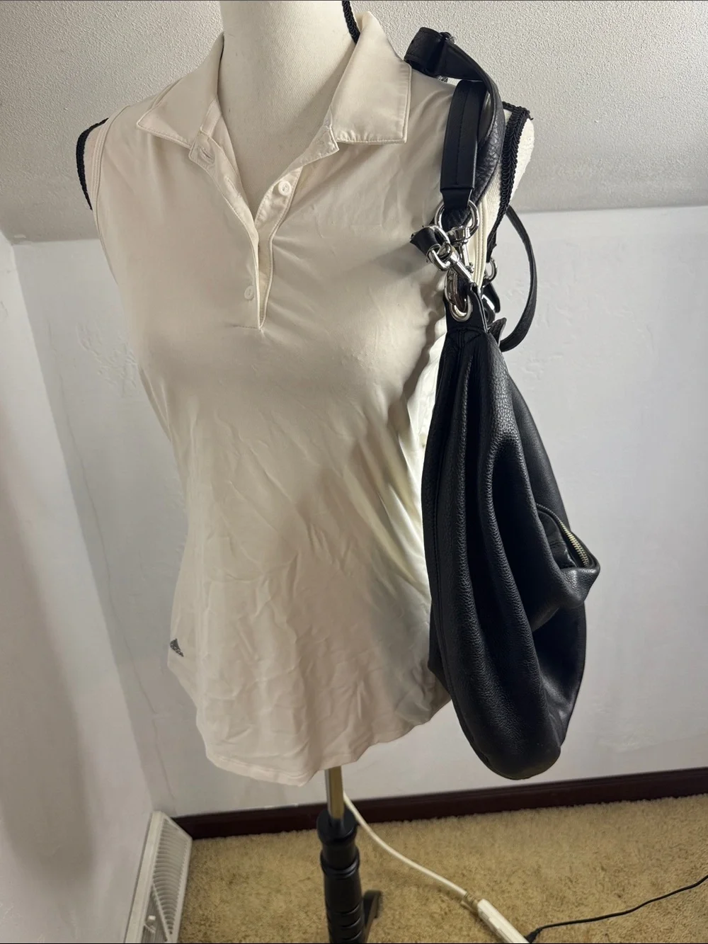 Rebecca Minkoff Large Black Pebble Leather Hobo Bag
